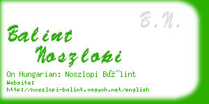 balint noszlopi business card